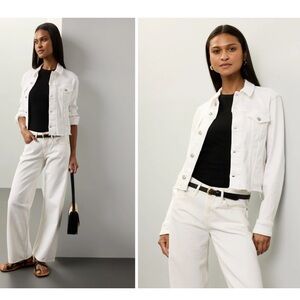 7 For All Mankind 
White Trucker Jacket